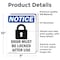 Signmission Door Must Be Locked Sign With Symbol, 7 in W x Rectangle, Vinyl Decal OS-2PACK-NS-D-710-V-11501 - alternate 6